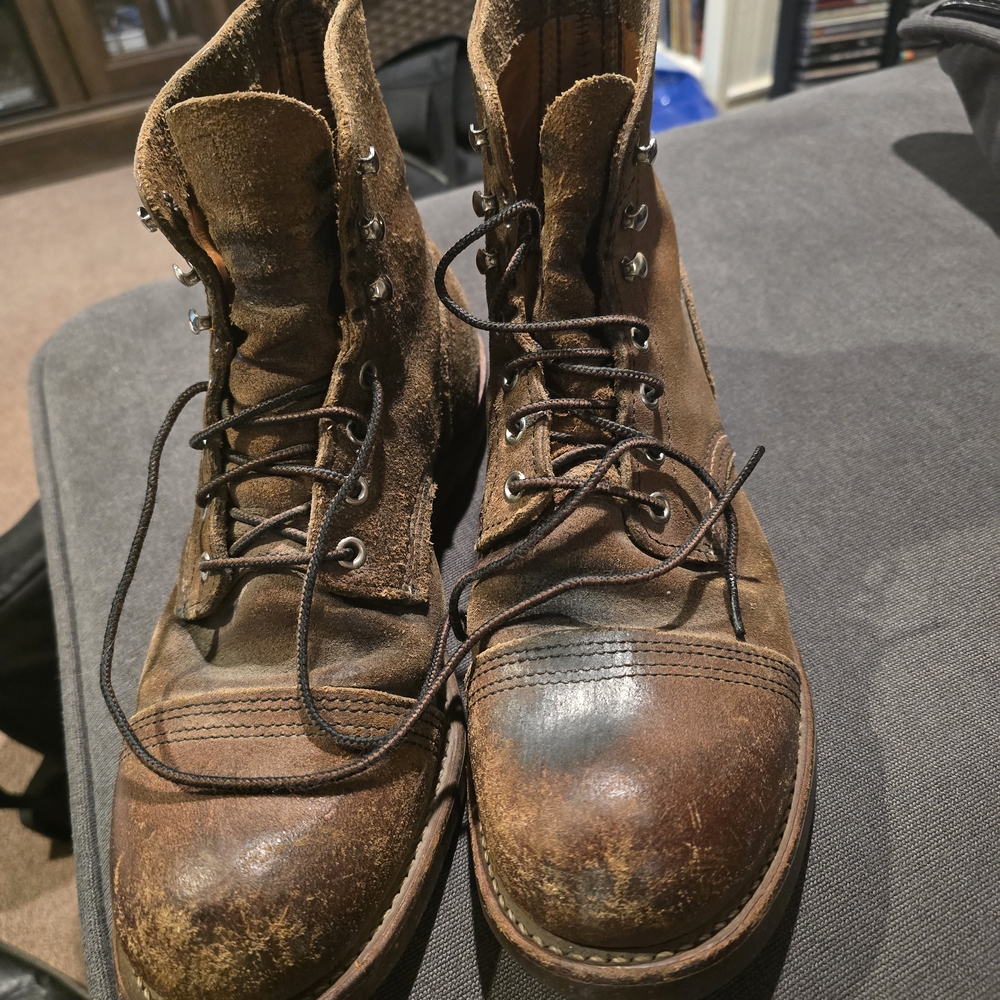 Red Wing Shoes Distressed Brown Leather Boots